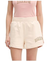 Barrow - Korte Broeken ,Katoen Shirred Detail Shorts - Lyst