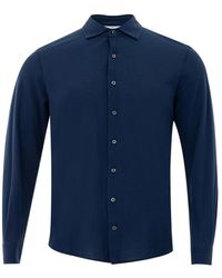 Gran Sasso - Camicia blu maniche lunghe - Lyst