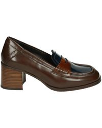 Pertini - Schoenen ,Bruin ,Leer Bruine Instappers Met Rubberen Zool - Lyst