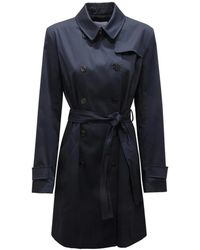 Marella - Jassen ,Blauw ,Leer Cavour Trenchcoat - Lyst