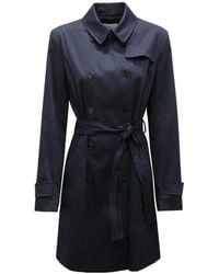 Marella - Jassen ,Blauw ,Leer Cavour Trenchcoat - Lyst