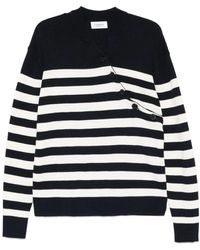 Laneus - Blaue V-Ausschnitt T-Shirts Und Polos - Lyst
