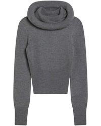 Alaïa - Sculptural Hooded Pullover - Lyst