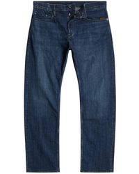 G-Star - Jeans ,Blauw ,Denim Regular Straight Fit Stretch Denim Jeans - Lyst