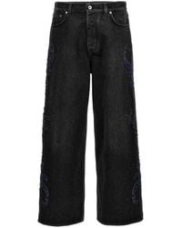 Off-White c/o Virgil Abloh - Zwarte Denim Flared Jeans - Lyst
