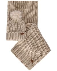 Barbour - Accessoires ,Polyester Saltburn Beanie En Sjaal Set - Lyst