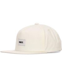 Obey - Accessoires ,Katoen Platte Klep Strapback Cap Ongebleekt Katoen - Lyst