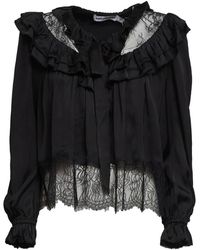 Self-Portrait - Overhemden ,Zwart ,Blouse Met Relaxte Pasvorm - Lyst