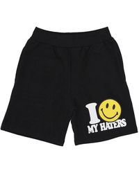 Market - Korte Broeken ,Zwart ,Katoen Smiley Haters Sweatshorts - Lyst