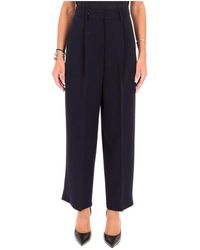 Weekend by Maxmara - Blaue elegante straight leg hose - Lyst