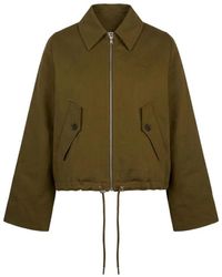Closed - Jassen ,Groen ,Katoen Cotton Blouson Jacket - Lyst