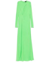 Tom Ford - Kleedjes ,Groen ,Avondjurk Met Lange Mouwen En Slash-Uitsnijding - Lyst