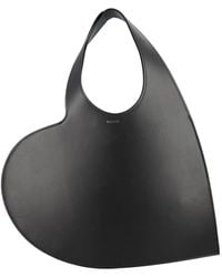 Coperni - Tassen ,Zwart ,Leer Zwarte Hartvormige Leren Tote Tas - Lyst