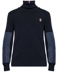 Moncler - Truien & Vesten ,Blauw ,Après-Ski Turtleneck Sweater - Lyst