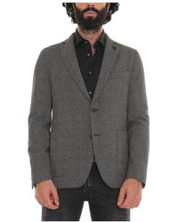 Michael Kors - Jassen ,Grijs ,Katoen Glencheck Jersey Jas Met 2 Knopen - Lyst