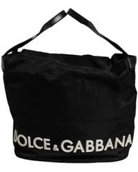 Dolce & Gabbana - Nylon Iconic Logo Bucket Bag - Lyst