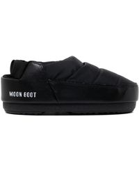 Moon Boot - Schwarze Nylon Sandale Mit Elastischem Riemen - Lyst