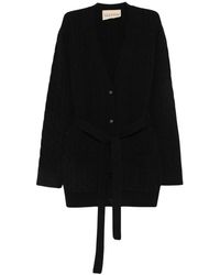 Valentino - Gebreide Cardigan Met Riem - Lyst