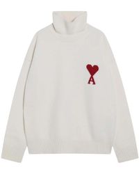 Ami Paris - De Coeur Trechterhals Trui - Lyst