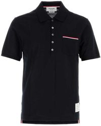 Thom Browne - Tops ,Blauw ,Katoen Polo Shirts - Lyst