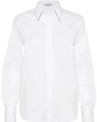 Brunello Cucinelli - Cotton Poplin Shirt - Lyst