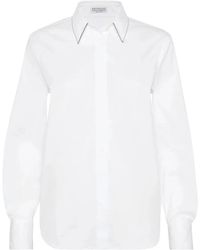 Brunello Cucinelli - Bluse Mit Monili - Lyst
