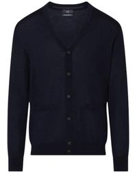 Liu Jo - Truien & Vesten ,Blauw ,Wol Klassieke Pure Wol Gebreide Vest - Lyst