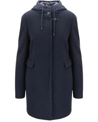 Fay - Jassen ,Blauw ,Wol Cappotto - Lyst