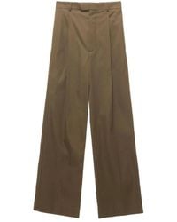 Carven - Broek Met Wijde Pijpen En Plooien - Lyst