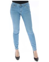 Lee Jeans - Vaqueros mujer azul claro con cierre de cremallera y botón - Lyst