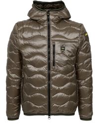 Blauer - Tessuto tecnico cappuccio giacca trapuntata - Lyst