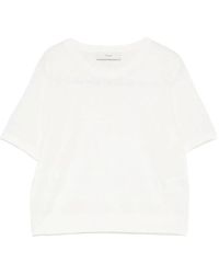 DUNST - Gebreid T-Shirt Met Ronde Hals - Lyst