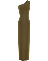 Saint Laurent - Asymmetrische Maxi-Jurk - Lyst