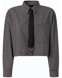 Pinko - Overhemden ,Zwart ,Carlina Camicia Tinto Filo - Lyst