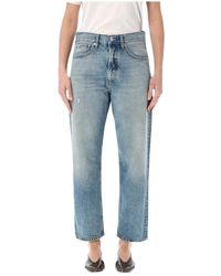 CYCLE - Jeans ,Blauw ,Katoen Bella '90S Mid Rise Straight - Lyst