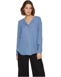 Vila - Lucy Lange Mouw Shirt Vrouwen - Lyst