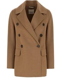 Max Mara - Jassen ,Bruin ,Wol Smmrita Double-Breasted Jacket - Lyst