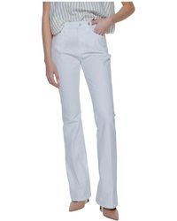 Guess - Weiße baumwollhose mit taschen - Lyst