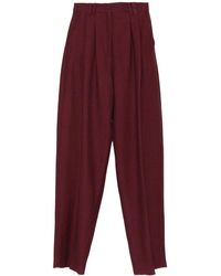 Marella - Geplooide Broek Met Hoge Taille - Lyst
