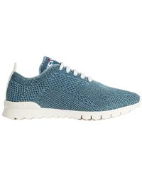 Kiton - Schoenen ,Blauw ,Katoen Cotton Fit Sneakers - Lyst