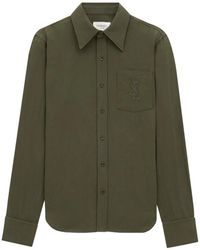 Saint Laurent - Cassandre Hemd in Flachs und Baumwolle - Lyst