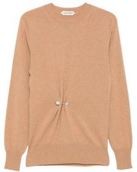 Alberta Ferretti - Truien & Vesten ,Bruin ,Zachte Cashmere Trui Voor Vrouwen - Lyst