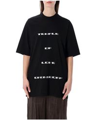 Rick Owens - Tops ,Zwart ,Katoen Jumbo Ss T-Shirt - Lyst
