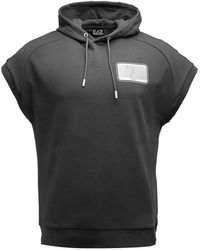 EA7 - Hoodies & Sweatvesten ,Grijs ,Katoen Sleeveless Hoodie - Lyst