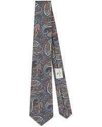 Etro - Zijden Jacquard Stropdas Met Bloemen Paisley Motief - Lyst
