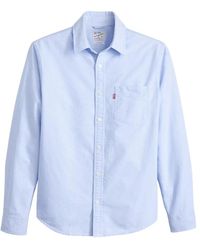 Levi's - Overhemden ,Blauw ,Katoen Sunset One Pocket Standard Fit Shirt - Lyst