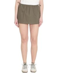 Alexander Wang - Rokken ,Groen ,Katoen Elastische Mini-Rok Met Tailleband - Lyst
