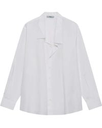 Prada - Overhemden ,Wit ,Witte Overhemd Lange Mouw - Lyst