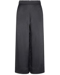 Mos Mosh - Pantalón elegante de satén crepe 154700 negro - Lyst