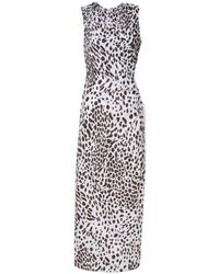 Ottod'Ame - Schwarzes langes kleid mit rundem kragen - Lyst